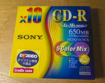 SONY CD-R 650MB 10枚パック １〜１６倍速　10CDQ74CNCX 【未開封】_画像1