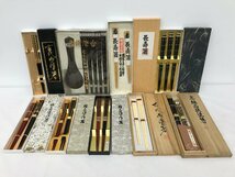 箸＆箸置き まとめ売り 未使用品 輪島塗 伝統工芸品 漆 吉野家 長寿 開運 若狭塗 高級 大量セット 未開封_画像2