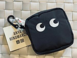 ユニクロ・アニメハインドマーチ・パッカブルバック・黒・ANYAHINDMARCH・お買い物に！人気！