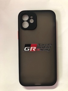 送料無料！GR　Gazoo　Racingロゴ　iphone12用ケース　ヤリス　スープラ　86　コペン　カローラ　アクア　ランクル　CHR　プリウス