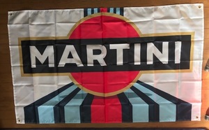 誰も持ってない？お部屋・ガレージに！　マルティニ　MARTINIロゴ　大型フラグ　白　送料無料！　MARTINI　RACING　ランチアデルタ