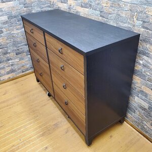 **i149 Brown wooden chest costume chest of drawers W1170×D460×H870 clothes case storage shelves drawer furniture interior Schic stylish!**
