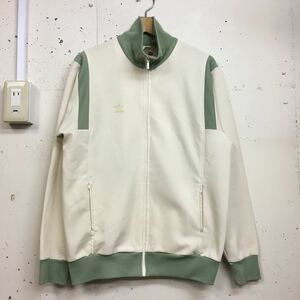 80s 80年代 adidas アディダス トラックジャケット ジャージ vintage ビンテージ アイボリー×グリーン