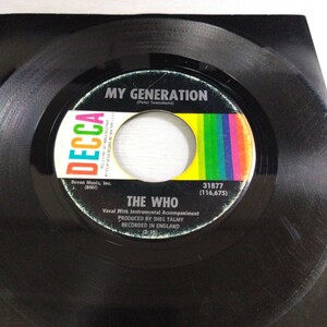 USオリジナル シングル THE WHO / MY GENERATION ザ・フー マイ・ジェネレーション