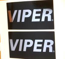 VIPER バイパー USA セキュリティ アラーム ブランド ステッカー 2枚1組 内貼り/外貼り兼用 送料無料 即決 新品 クリフォード ホーネット_画像3