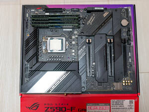 CPU+マザーボード+メモリーセット中古品 Intel Core i9 10850K ROG STRIX Z590-F GAMING WIFI DDR4 48GBメモリー 動作確認済み