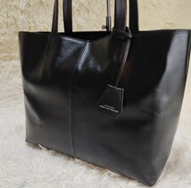 1円〜【人気商品】UNITED ARROWS　ユナイテッドアローズ オールレザー メンズ トートバッグ ビジネスバッグ A4収納　ブラック_画像2