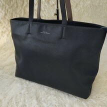 1円〜【レア商品　極美品】UNITED ARROWS　ユナイテッドアローズ オールレザー メンズ トートバッグ ビジネスバッグ A4収納 グレー_画像2