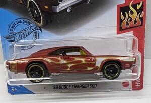 ホットウィール '69 DODGE CHARGER 500 HotWheels mattel マテル ファイヤーパターン HW FLAMES