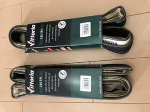 【未使用 2本セット】Vittoria (ビットリア) タイヤ ストラーダ [strada] 21-28 チューブラー 295g