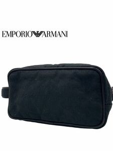 ◆超美品◆超高級◆EMPORIO ARMANI◆エンポリオアルマーニ◆ブランド◆ブラック◆セカンドバッグ◆キャンバス◆メンズ◆レディース◆YP026