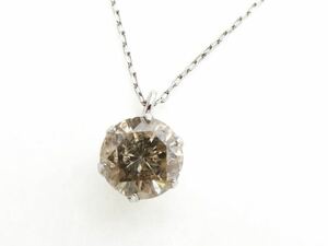  новый товар Pt900 цепь 850 натуральный бриллиант 0.5ct колье подвеска бриллиантовое колье один шарик бриллиантовое колье . сделка 