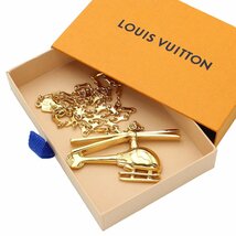 ★C2173 超美品!! ルイヴィトン ヘリコプター モチーフ ロング ネックレス MP0329 ゴールドカラー LOUIS VUITTON レディース★_画像10