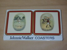 ジョニーウォーカー　コースター　2枚　JOHNNIE WALKER COASTERS_画像1