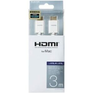 Mac向けHDMI ケーブル 3m 4K×2K対応 ホワイト