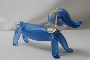 ベネチアングラス　犬の置物　美品