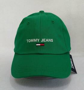 新品 トミーヒルフィガー 帽子 ロゴ キャップ 男女兼用 グリーン