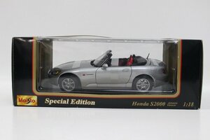 未使用保管品 現状１/18 Maisto Honda ホンダ S2000 ミニカー 模型 11-H005Y/1/100