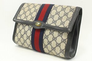 【1円～】GUCCI グッチ オールドグッチ GGプラス シェリーライン 010.378 クラッチバッグ セカンドバッグ ポーチ 11-F017/1/60P