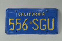 CALIFORNIA 556 SGU カリフォルニア ナンバープレート 12×6インチ ブルー キズ有り現状品 11-C136/1/60P_画像1