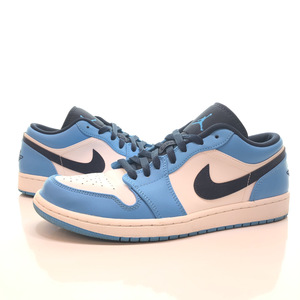 ▲ NIKE ナイキ AIR JORDAN 1 LOW エア ジョーダン ロー ジャンプマン スニーカー BLUE ブルー 青 サイズ28cm 553558-144 104