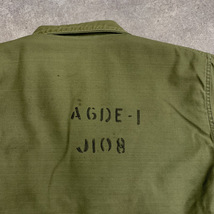 ▲ US ARMY ユーエス アーミー A-2 DECK JACKET デッキ ジャケット アウター ヴィンテージ ミリタリー カーキ 緑 サイズL 104_画像7