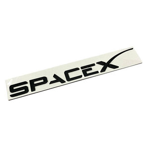 Space X プレート スペースX エンブレム ステッカー カスタム ラベル ドレスアップ テスラ 車 モデル3 カー用品 ブラック 送料無料