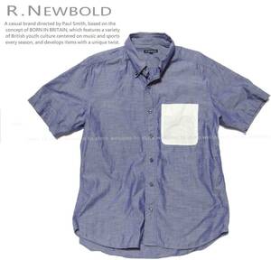 ■ R.NEWBOLD アール・ニューボールド ポケット切替半袖シャツ (M) ■ 