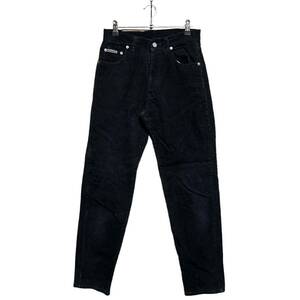 ●洗濯プレス済み● CalvinKleinJeans カルバンクライン コットンコーデュロイパンツ ブラック w28インチ【1566】