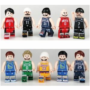 10体セット　バスケットボール　ブロック　ミニフィグ レゴ　LEGO 互換 ミニフィギュア　ed