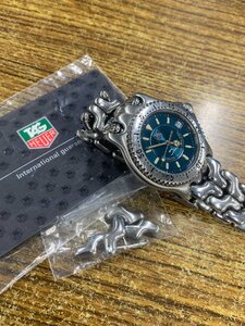 ◆1円◇稼働◇　タグホイヤー　WG111K　ガラパゴス　青緑　クオーツ　メンズ　腕時計　コマ　保証書　L133