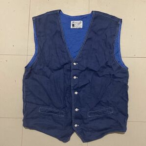 GOOCH denim fabric blue linen vest