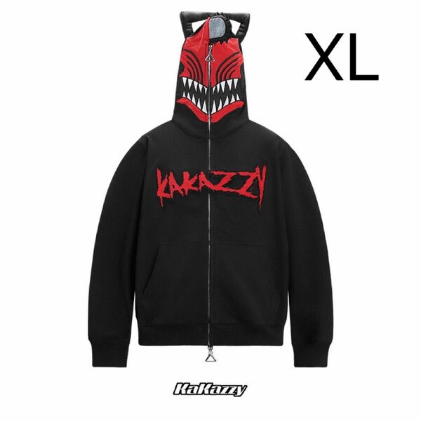 【セール】kakazzy Full Zip Hoodie Black パーカー ブラック24時間内発送