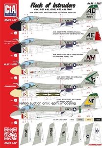 CTA-38 1/72 CTA グラマン A-6A/B/C/E KA-6D イントルーダー用デカールセット アメリカ海軍 攻撃機