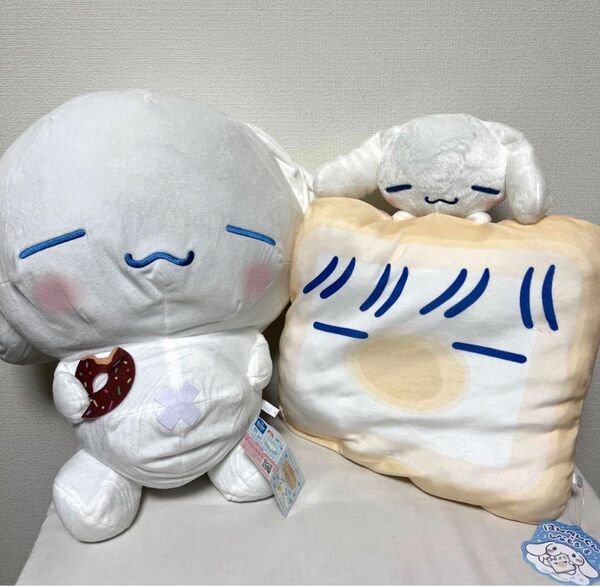 シナモロール BIGぬいぐるみ& はんぺんくん×しなもろーるクッション 2点セット