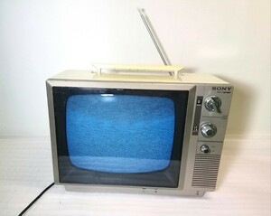 昭和レトロ　 SONY/ソニー　白黒テレビ　 TV-121EP　TRANSISTOR TV RECEIVER　50Hz　32W　ブラウン管テレビ 　通電OK【ジャンク】