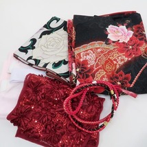 ゆめsaku2 美品 ５点セット 薔薇 銀通し 刺繍 成人式 着物“ティアラを手にした夢物語の主人公”振袖・長襦袢・袋帯・小物 2493_画像2
