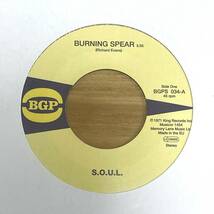 S.O.U.L「BURNING SPEAR」フルートFUNK・Rare Groove Classics!! Pete Rock,Jungle Brothers 元ネタ【7inchレコード】【極美中古】_画像1