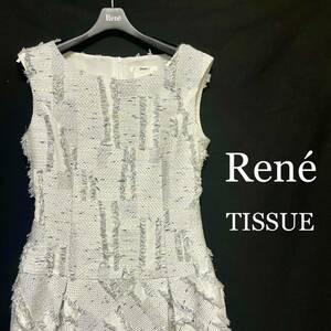 ★美品・ほぼ未使用★ ルネ Rene TISSUE ノースリーブ ワンピース