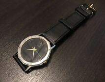 SEIKO QZ 7431-6020 アナログ クォーツ 黒文字盤 ノンデイト 腕時計 セイコー _画像5