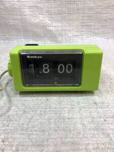 SANKYO サンキョー パタパタ 時計 No.L101Z ザックス 置時計 デジタルクロック 昭和レトロ インテリア