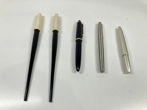 1円〜 10M 万年筆 5本セット PILOT PLATINUM 18K PARKER 75 14K PILOT SUPER QUALITY SAILOR F-2 筆記未確認 パイロット パーカー