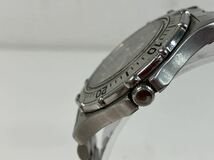 1円〜 10M TAG HEUER タグホイヤー 腕時計 G8455 クォーツ メンズ腕時計 グレー文字盤 デイデイト 100METER WATER RESISTANT 動作未確認_画像6