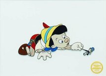 【真作】【WISH】ウォルト・ディズニー Walt Disney「PINOCCHIO」セリグラフセル画 証明シール ◆ピノキオ人気作 #23112843_画像3