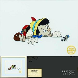 【真作】【WISH】ウォルト・ディズニー Walt Disney「PINOCCHIO」セリグラフセル画 証明シール ◆ピノキオ人気作 #23112843