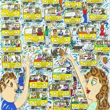 【真作】【WISH】ジェームス・リジィ James Rizzi「TAXI IN THE RAIN」3Dシルクスクリーン 直筆サイン 　　〇立体版画で人気 #23112826_画像4