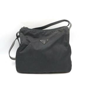 ★PRADA プラダ ショルダーバッグ ナイロン レザー ブラック系 