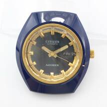 稼働 【CITIZEN シチズン】 ADOREX アドレックス 4-380088TA 自動巻き/AT デイデイト メンズ 腕時計 カットガラス ケースのみ 希少_画像1