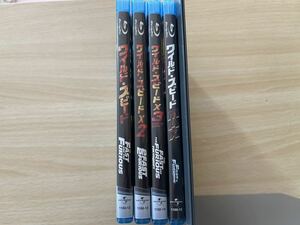 B6/ The Fast and The Furious 4 pcs set Blu-Ray