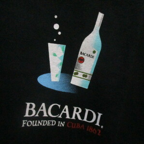 デッドストック 未使用品 BACARDI バカルディ Tシャツ バックプリント Hanes Lサイズ 販促品 ノベルティグッズ 非売品 21の画像3